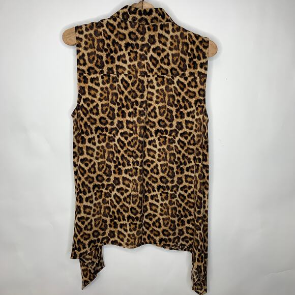 Michael Michael Kors Cheetah Leopard Print Sleeveless Swing Top NWT Sz Small - Picture 2 of 6